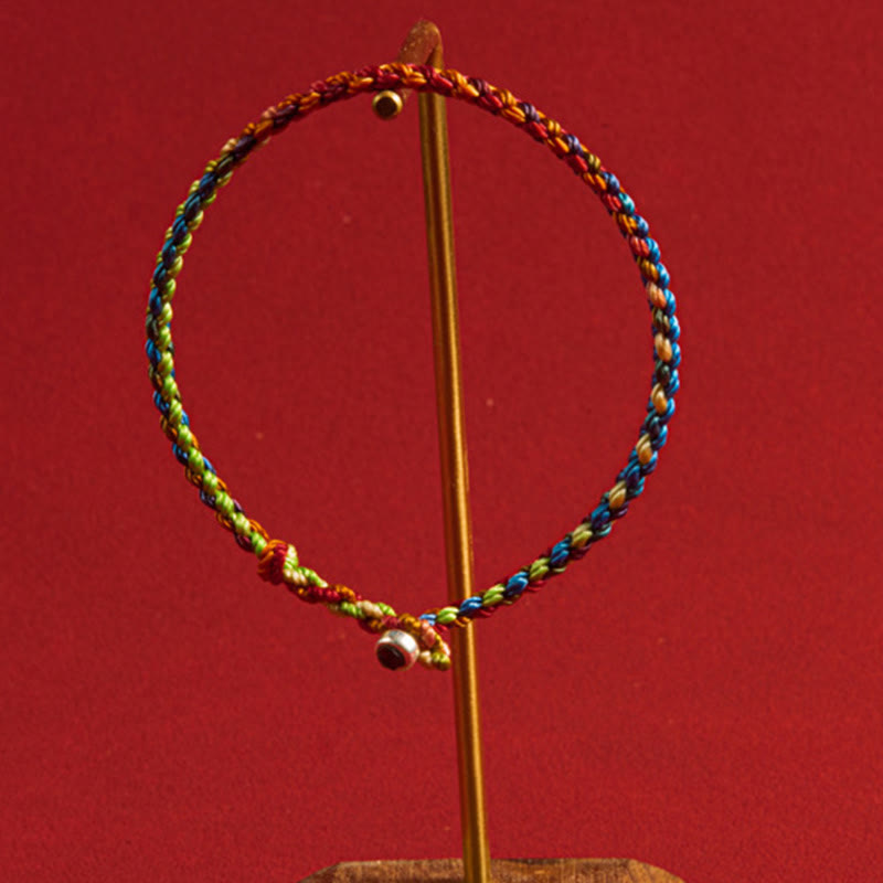 Chavri „Mögen Sie in allen vier Jahreszeiten mit Frieden und Sicherheit gesegnet sein“, mehrfarbiges Glücksarmband