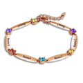 Familiennamen Und Geburtssteine Armband