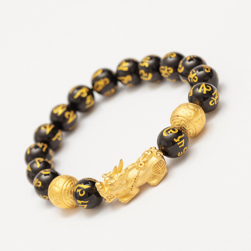 Chavri FengShui PiXiu Obsidian-Reichtumsarmband