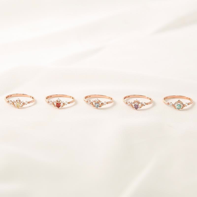 Farbenfroher Zirkonprinzessin Ring