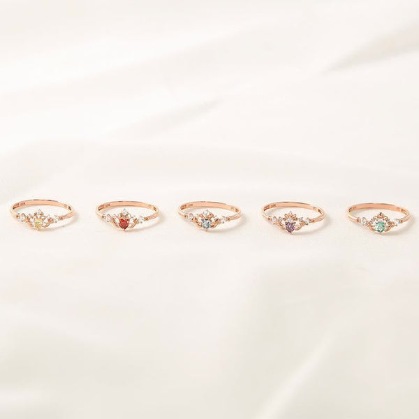 Farbenfroher Zirkonprinzessin Ring