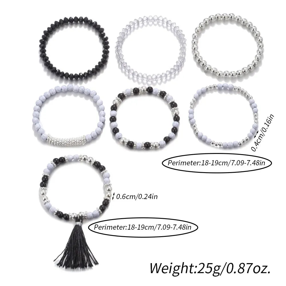Bohemian Multi Layer Charm Armbänder Set für Frauen Mädchen