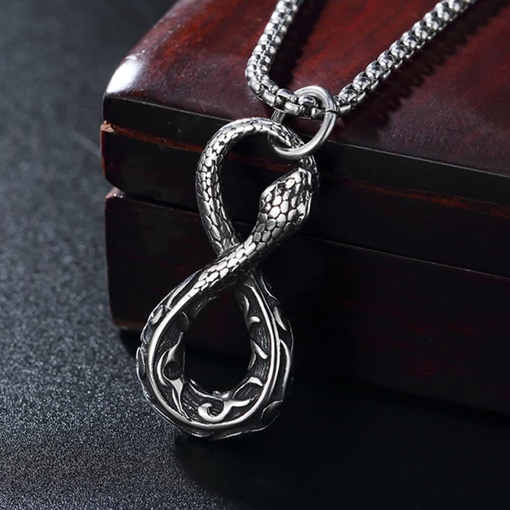 Unendliche Kraftmänner Infinity Snake Halskette