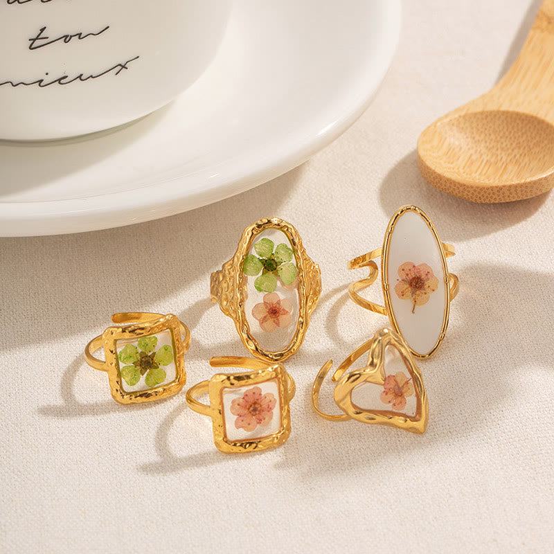 Ewige Liebe Konservierte Blumenharzring