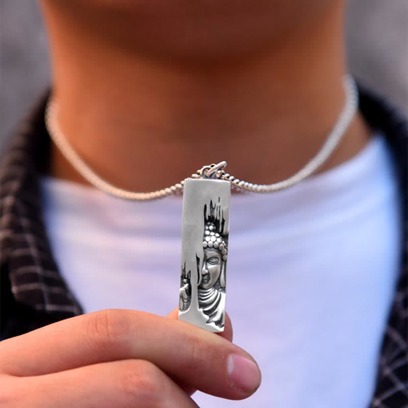 Chavri Tathagata Buddha Stärke Schutz Amulett Glücksanhänger Halskette