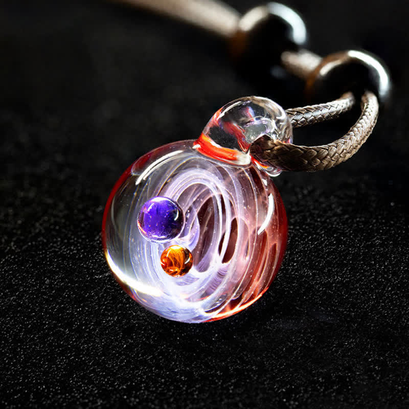 Ausgefallene Kosmische Sternenhimmelglaskette