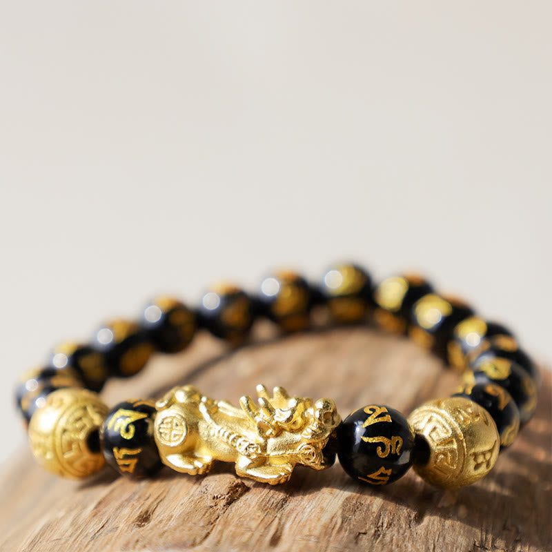 Chavri FengShui PiXiu Obsidian-Reichtumsarmband