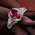Einstellbarer Farbiger Edelstein -Zirkonring