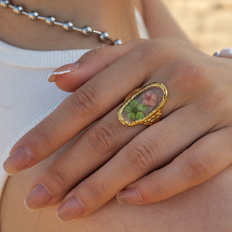 Ewige Liebe Konservierte Blumenharzring