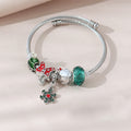 Legierung Weihnachtsbaum Bogen Schneeflocken Perlenarmband