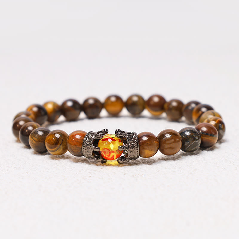 Chavri Naturstein King&Queen Crown Healing Energy Beads Paar Armband