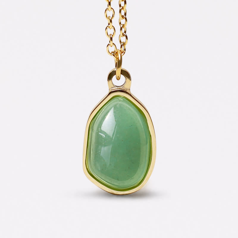 Chavri natürlicher grüner Aventurin-Amethyst-Rosenquarz-Segen-Halskettenanhänger