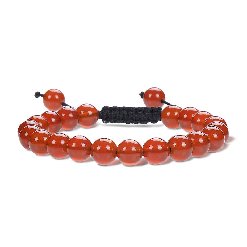 Chavri Natürliche Heilkraft Edelstein-Kristallperlen, Unisex, verstellbares Makramee-Armband