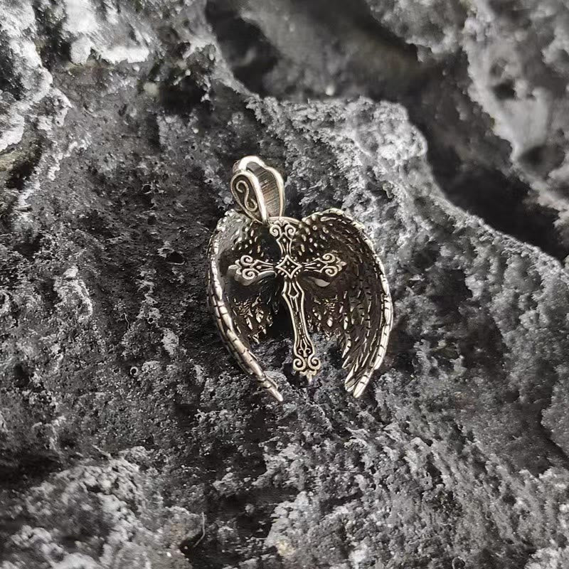 Engelsflügelkreuz -Halskette