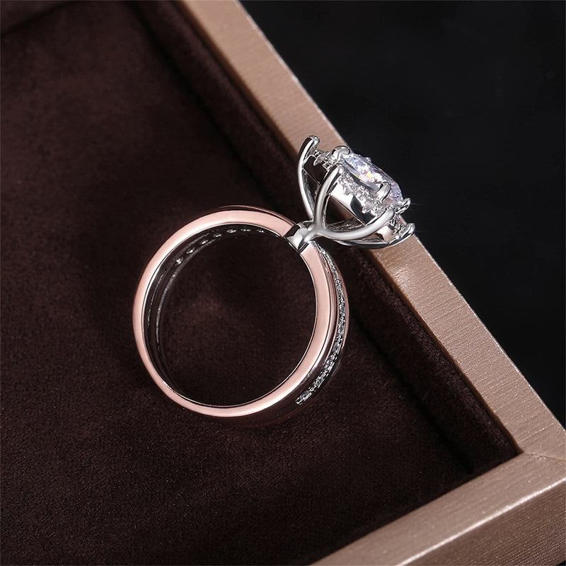 Eleganter Mosambik Diamond Roségold Ring