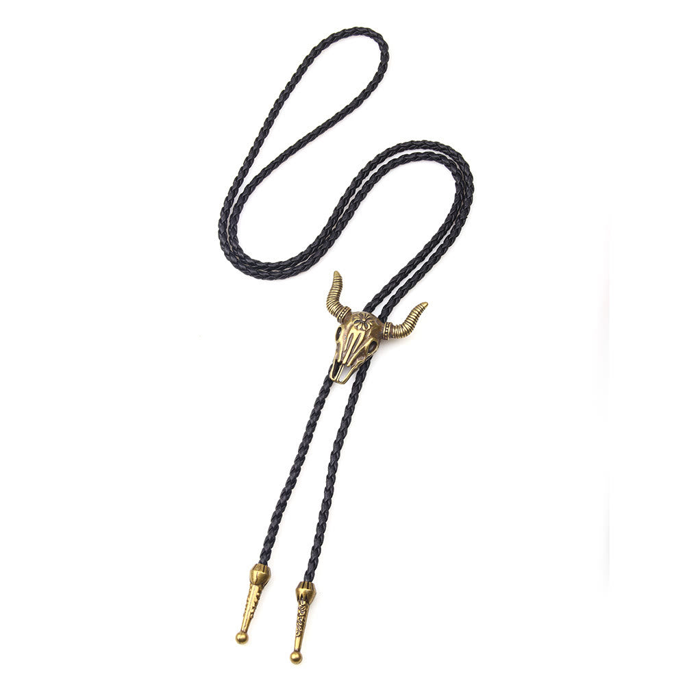 Cowboy Leder Krawatte Western Halskette