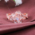 Kreativer Rose Funkelnder Zirkonring