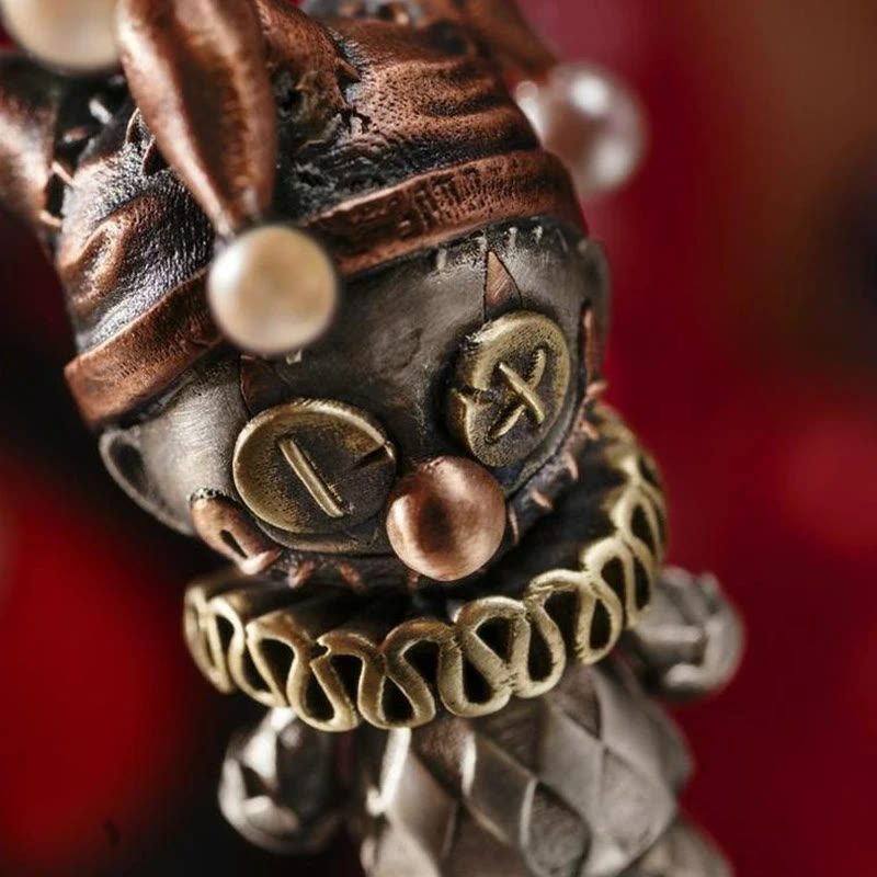 Clown -Puppe Joker Anhänger Silberkette