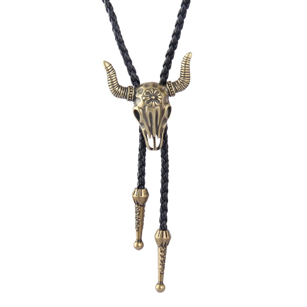 Cowboy Leder Krawatte Western Halskette