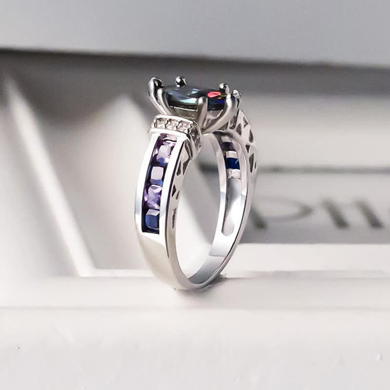 Ewigkeit Schillerner Ovaler Edelsteinring