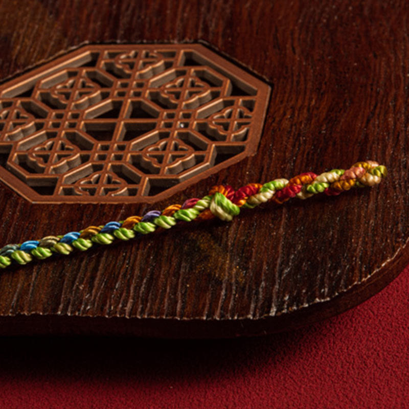 Chavri „Mögen Sie in allen vier Jahreszeiten mit Frieden und Sicherheit gesegnet sein“, mehrfarbiges Glücksarmband