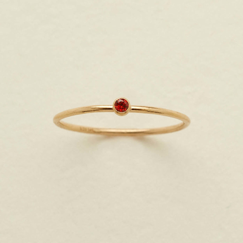 Geburtsstein 12 Monate Geburtsschlanker Ring