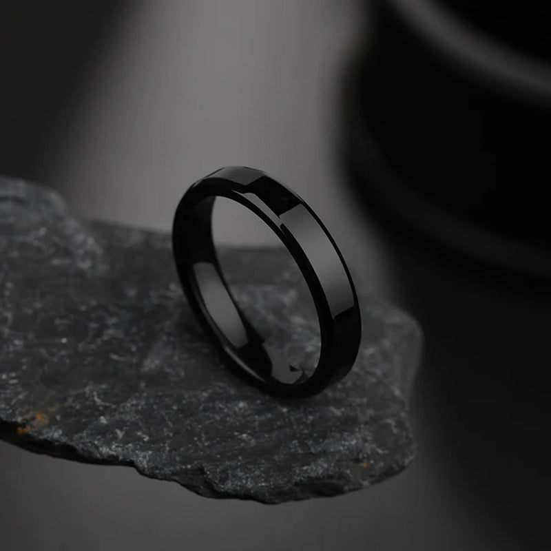 Einfache Edelstahl Paar Schmuck Glatte 1/2/4/6/8Mm Frauen Männer Finger Ringe für Liebhaber Dropshipping Großhandel