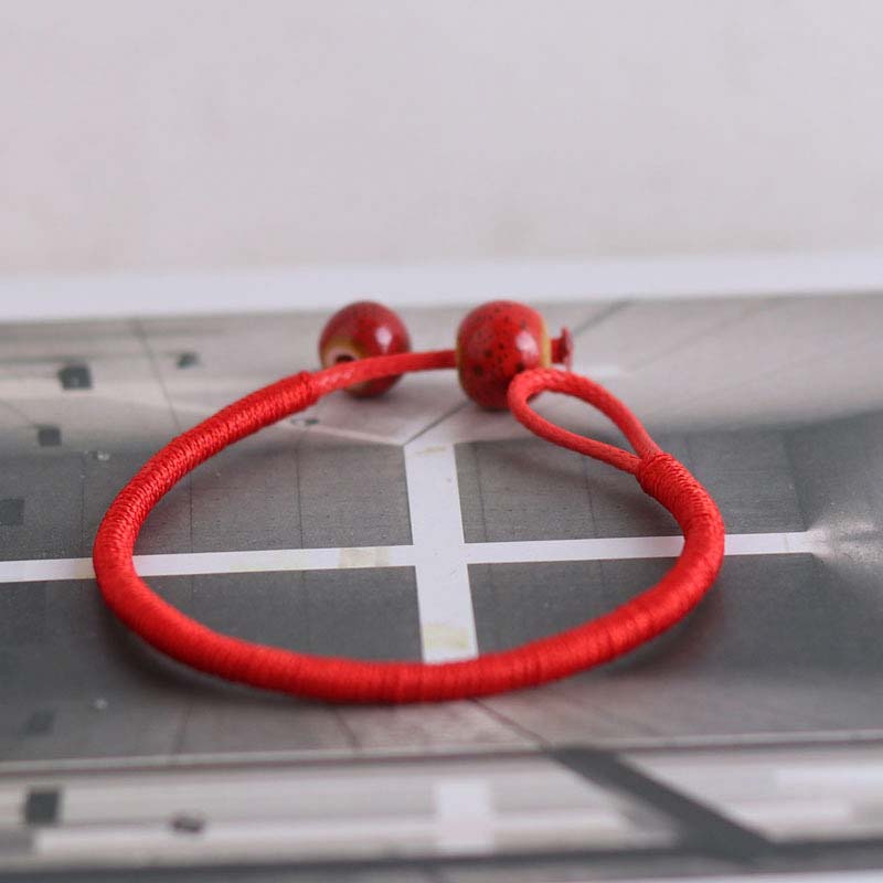 Chavri FengShui Lucky Red String Keramikarmband