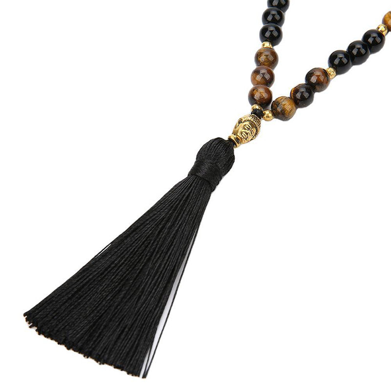 Chavri tibetisches grünes Jaspis-Schutz-Mala-Armband