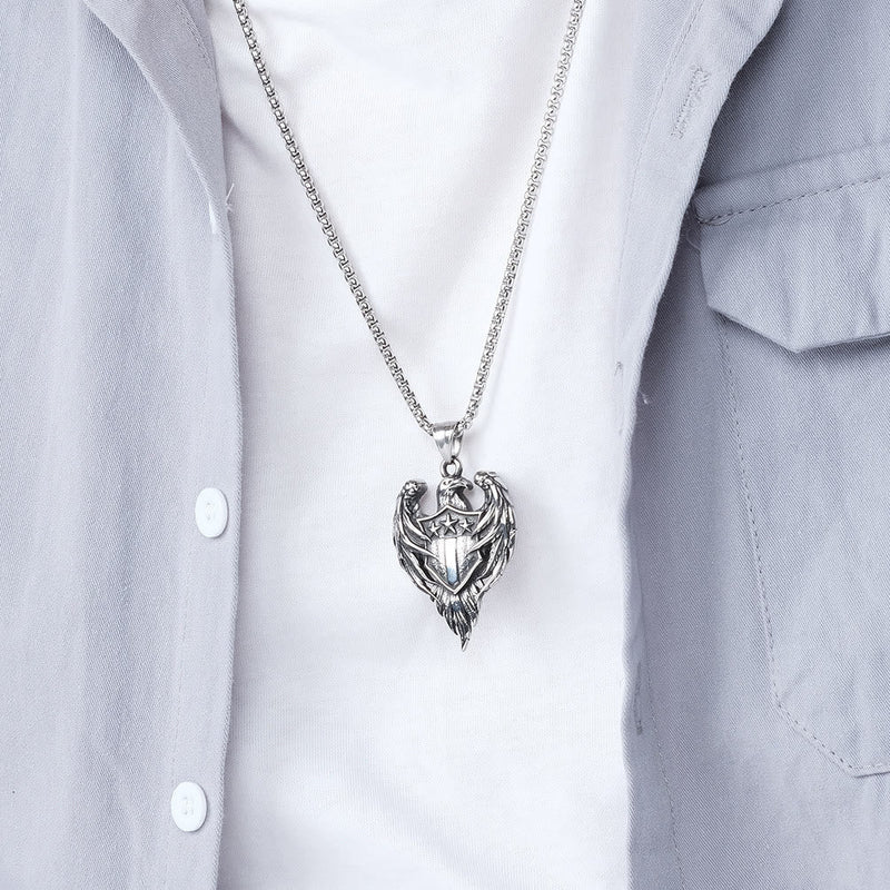 Armee Pride Männer Retro Armee Brand Eagle Halskette