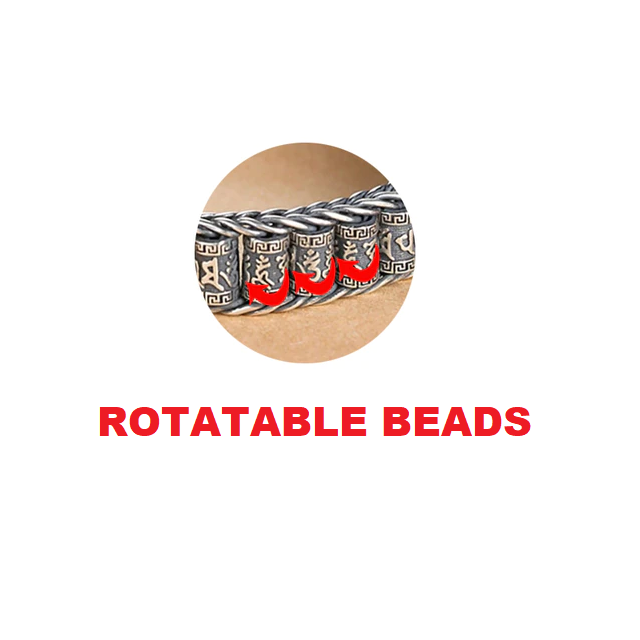 Glücksarmband mit buddhistischer Schrift