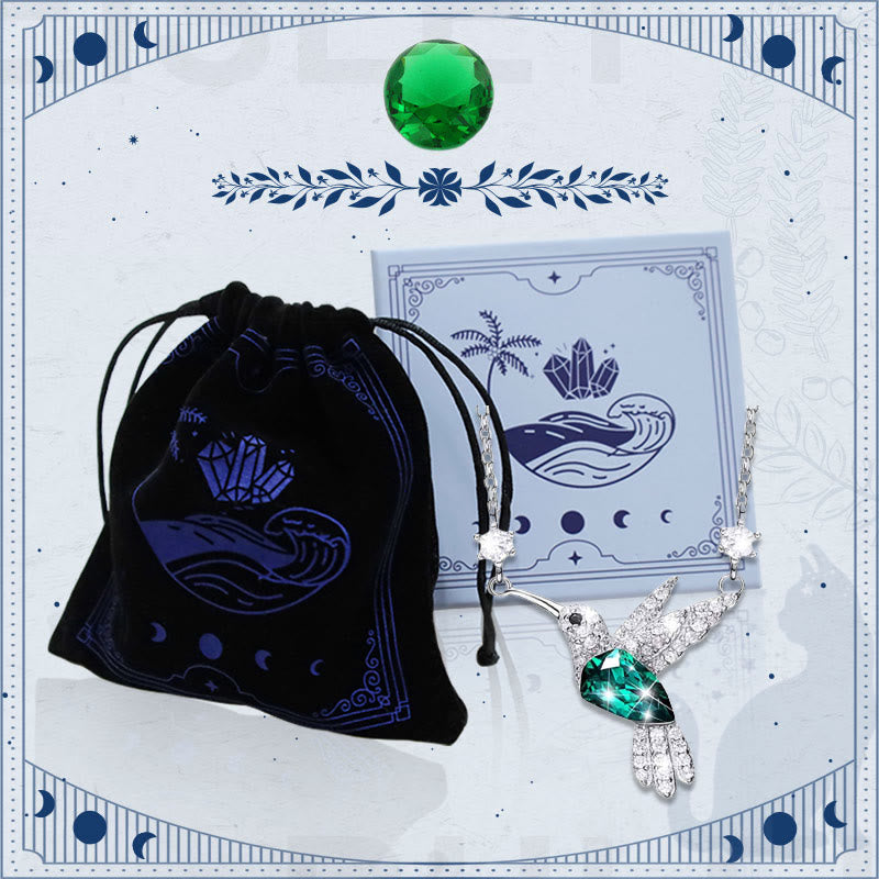 Free Heute Emerald Diamant Besetzt Kolibri Halskette