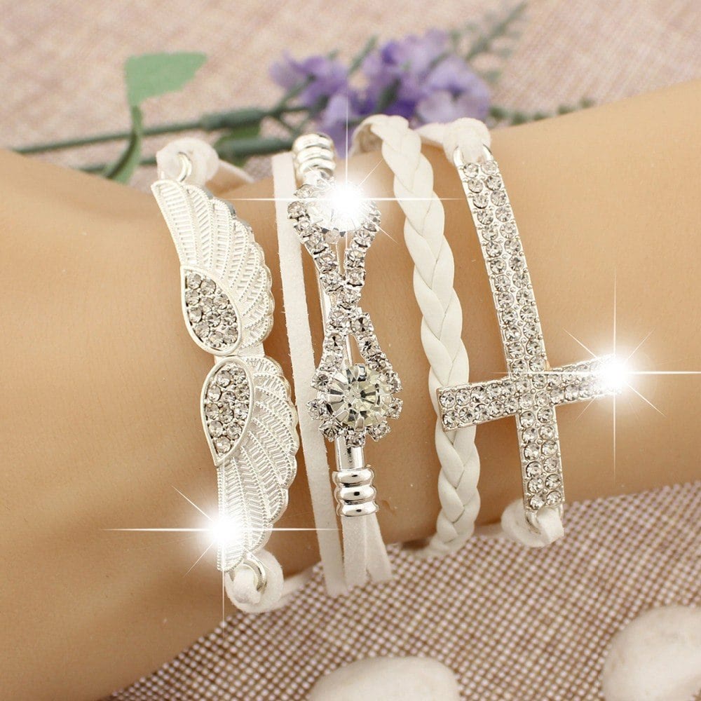 Engelsflügel Kreuzarmband