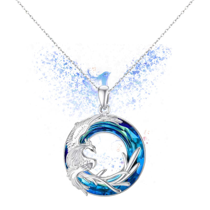 Phoenix Firebird Kristall Glück Schutz Halskette Anhänger Ohrringe