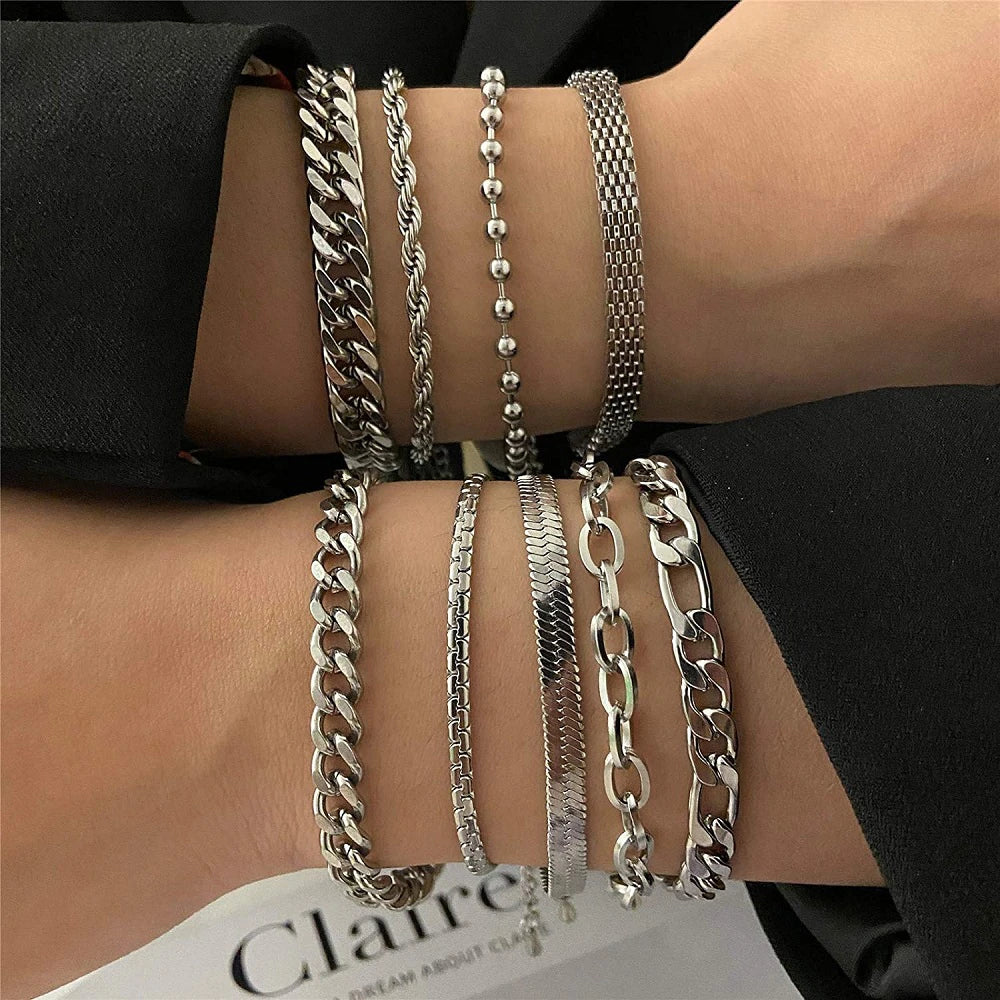 Kubanisches Kettenarmband aus Edelstahl