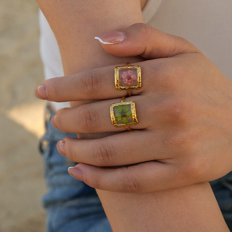 Ewige Liebe Konservierte Blumenharzring