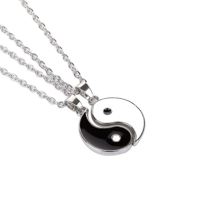 Chavri Yin Yang Hämatit Anhänger Paar Halskette