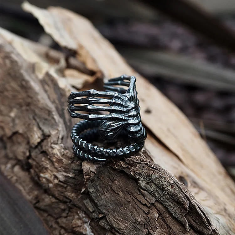 Kostenlos Heute Punk -Skelett Klauenring