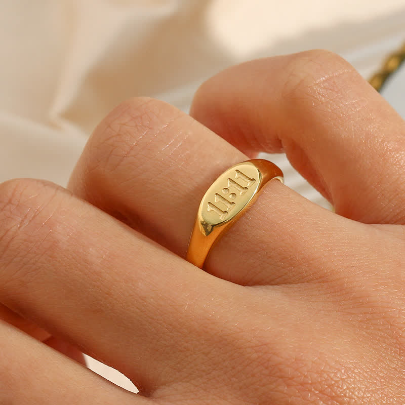 11 11 Engelsnummer Zierkette Und Ring