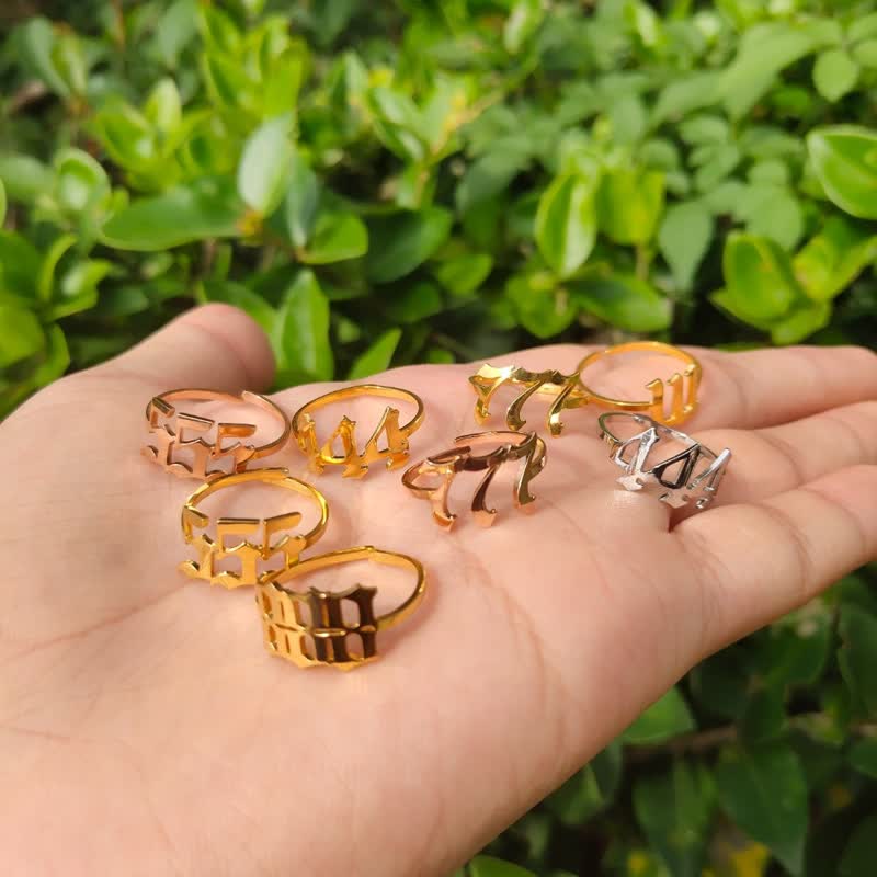 Engelsnummer Minimalistischer Glücksring