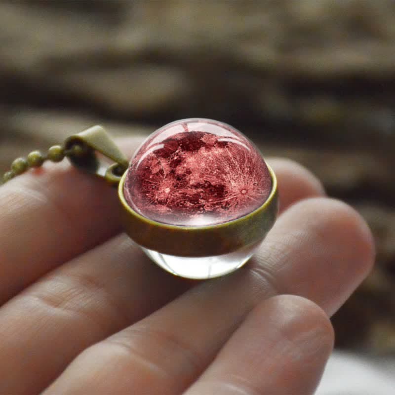 Farben Mondglas Kugel Halskette