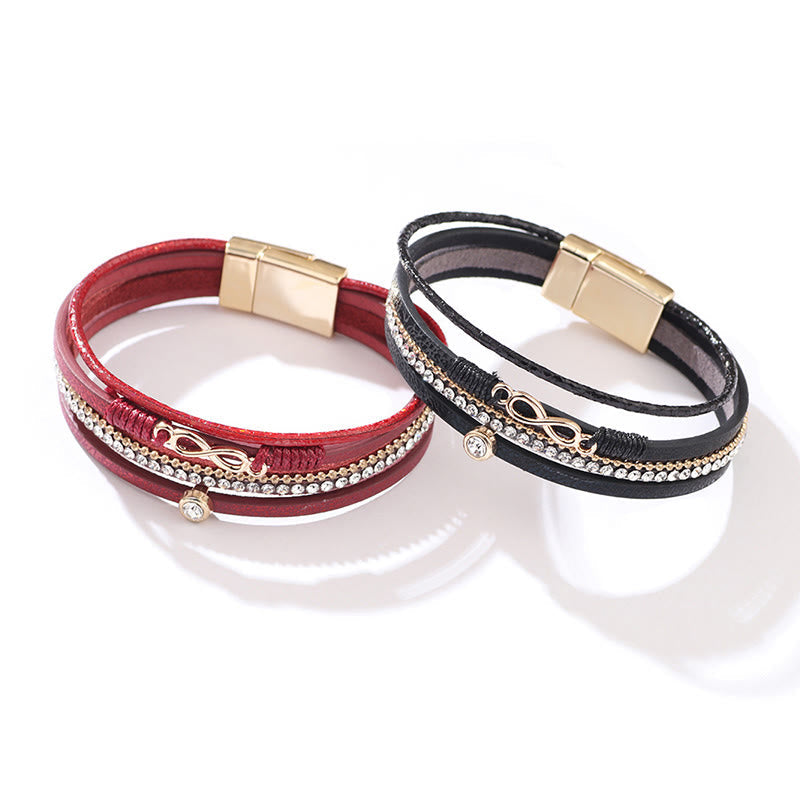 Bohemian Diamond Geflochtenes Magnetarmband