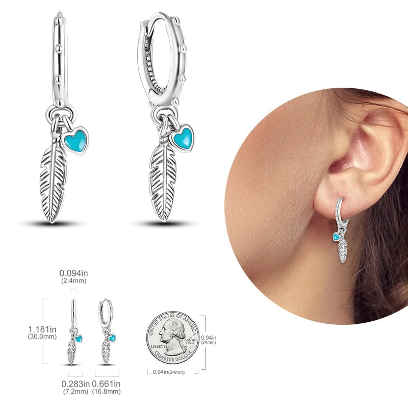 Bunte Federn Ohrhänger Traumfänger Bohemia Asymmetrische Hängeohrringe Origineller Hochzeitsschmuck für Frauen