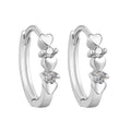 Kleine Kreisohrringe mit 925er Silbernadel für Mädchen und Frauen, Edelstahl CZ Herz Ohrhänger, hypoallergene Piercing Ohrstecker Schmuck