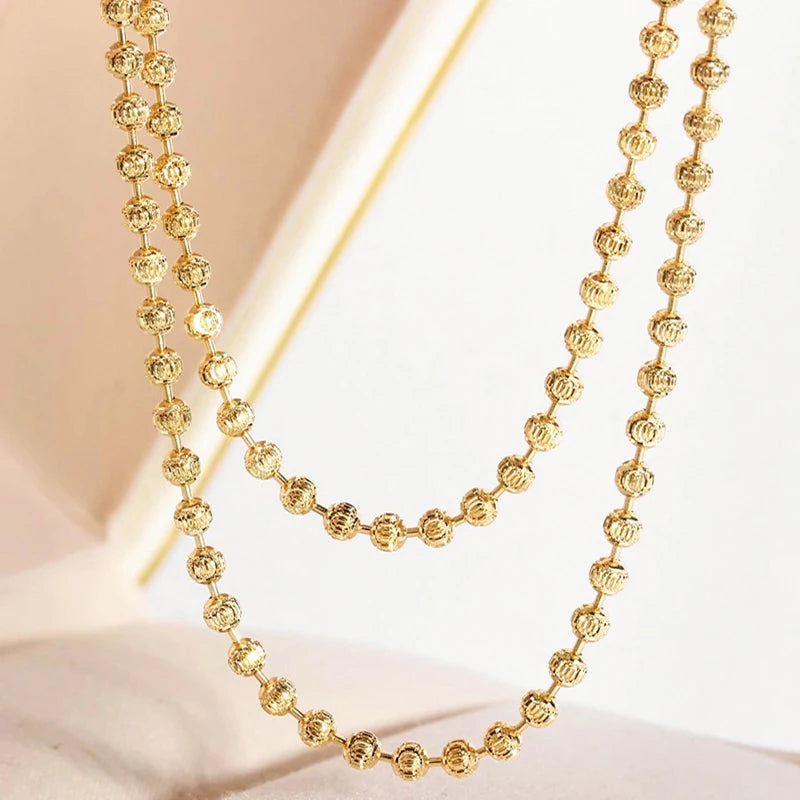 Diamantkette aus 925er Sterlingsilber mit funkelnden 2mm Perlen für Damen und Herren