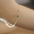 Hochwertiges Armband aus 925er Sterlingsilber mit Smaragd