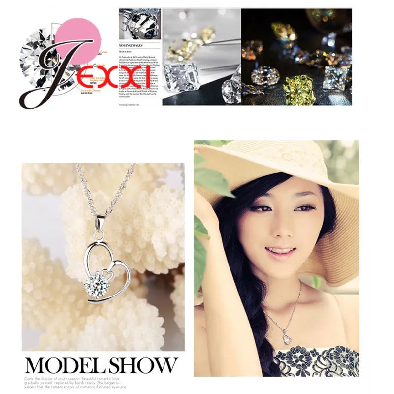 Halsketten-Set für Frauen aus 925er Sterlingsilber