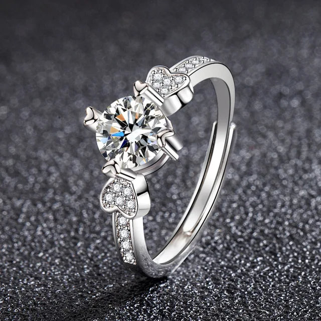 Eleganter Stapelring aus Platin überzogenem 925er Sterlingsilber mit Zirkonia für Damen