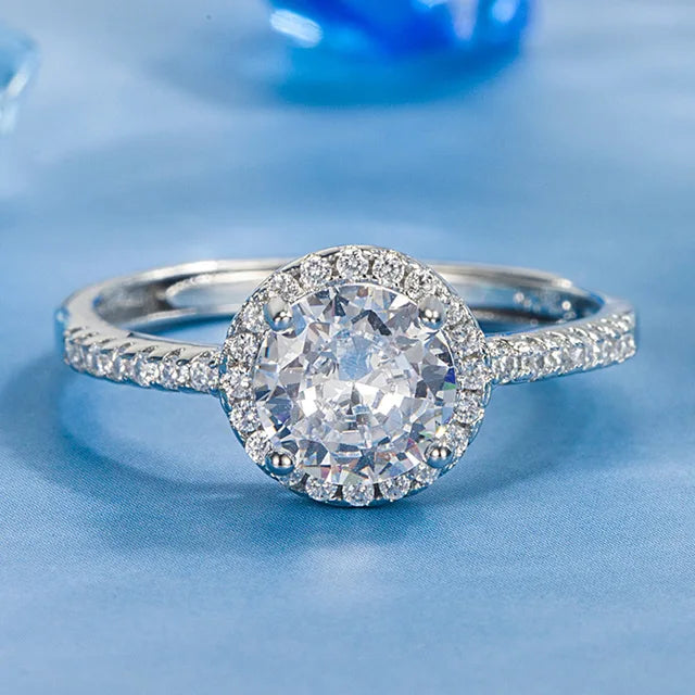 Eleganter Stapelring aus Platin überzogenem 925er Sterlingsilber mit Zirkonia für Damen