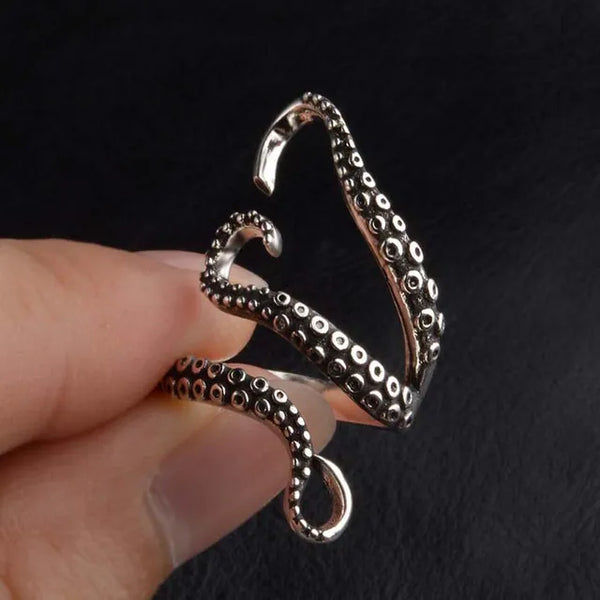 Silberne Oktopus Ringe für Frauen | Oktopus Ring aus Sterlingsilber